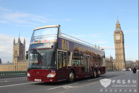 Ankai double decker bus in London