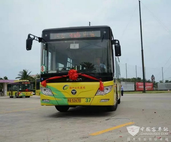 Foton AUV Green Buses Win Rising Popularity in Haikou  