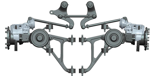 GK Low floor independent suspension front axle BFA 50I