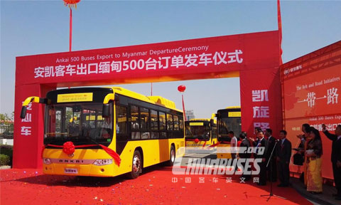 500 Units Ankai Buses Ready to Serve Passengers in Myanmar 