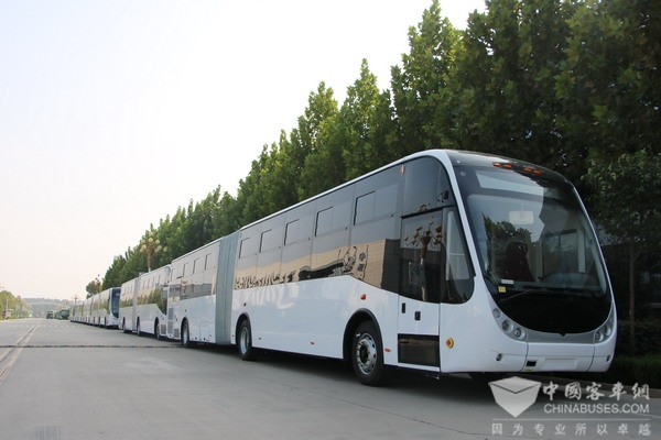 Zhongtong Delivered 22 Units 18-meter BRT Buses to Mexico