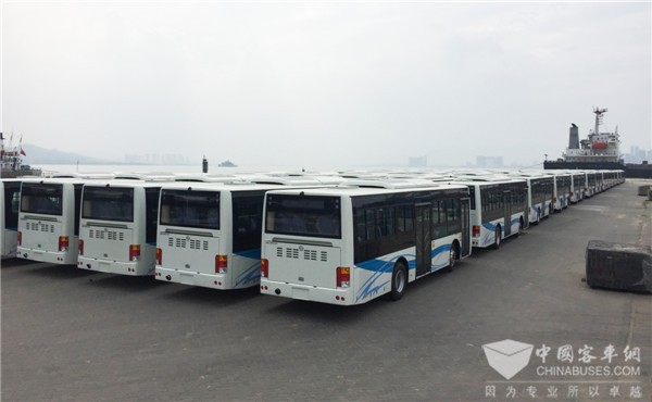 300-plus Units Golden Dragon Buses Arrive in Gabon