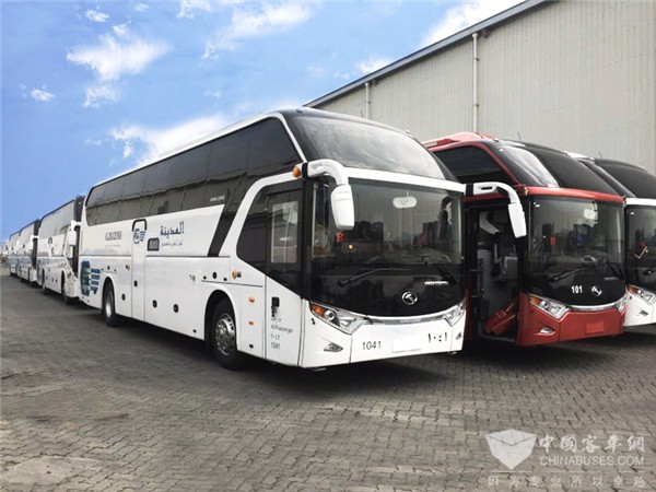 King Long Exports 150 Luxurious “Chinese Red” Buses to Saudi Arabia