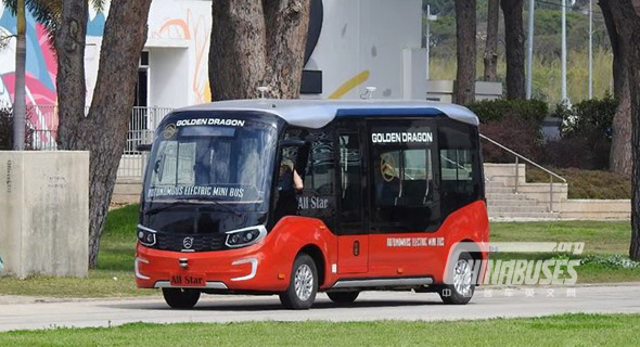 Golden Dragon Allstar Autonomous Driving Bus Arrives in Israel for Road Test