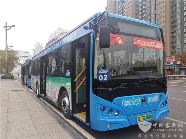 Sunlong Electric Buses on Display in Linfen