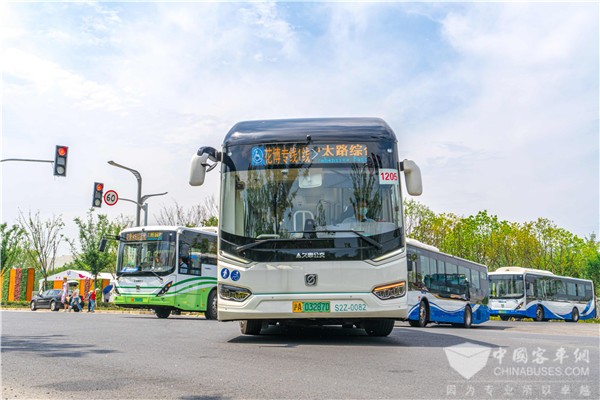 Sunwin Buses Serve at the 10th China Flower Expo