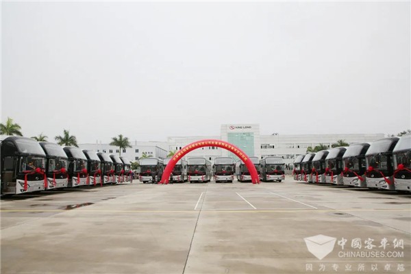 King Long Delivers 20 Units XMQ6135QY Buses to Tianjin Customer for Operation