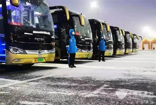 Foton AUV Hydrogen Fuel Cell Buses Serve Two Key Skiing Events in Zhangjiakou