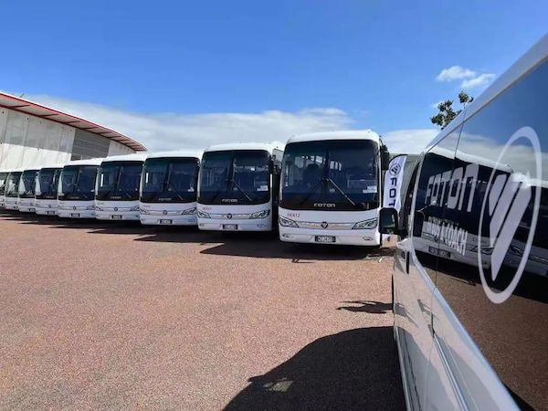 Foton AUV Delivers Buses to East Area in Auckland for Operation 