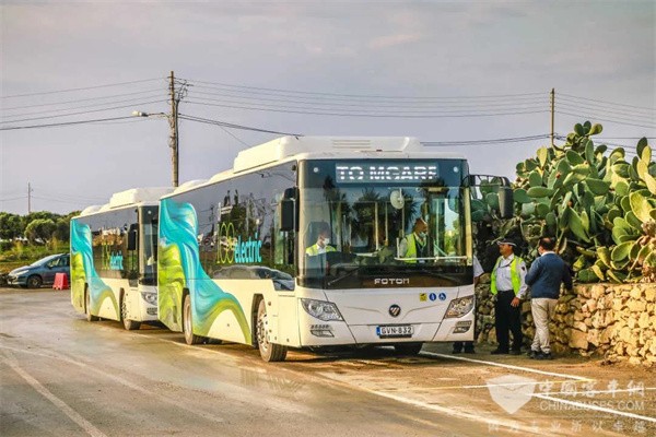 Foton AUV Electric Buses Start Operation in Malta