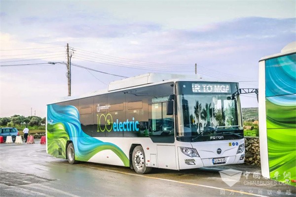 Foton AUV Electric Buses Start Operation in Malta