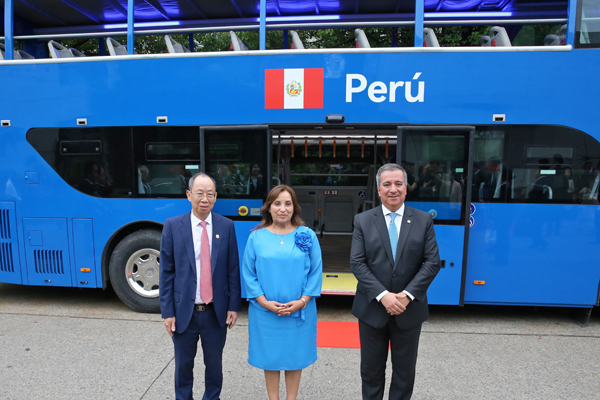 Peruvian President Dina Boluarte Visits Higer Bus