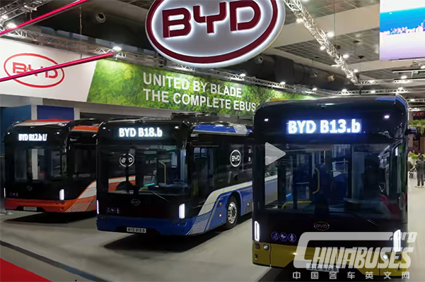 BYD Showcases Its All-New Electric Bus Family at Busworld Europe 2025