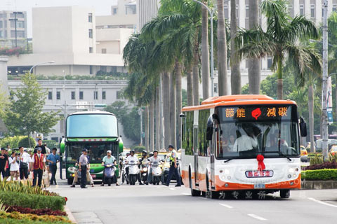 Foton Euro-Ⅴ Hybrid Buses Running in Taipei