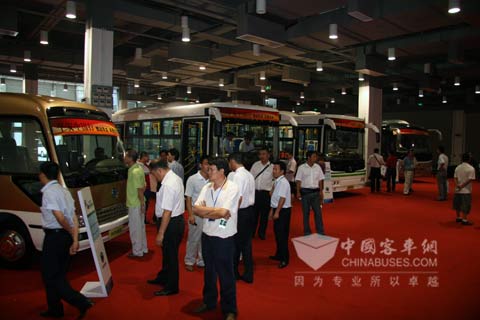Guests are enjoying the exhibited vehicles on site-Guangzhou