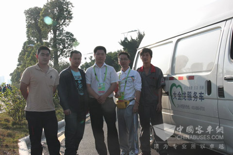 King Long service team in the Asian Games Village