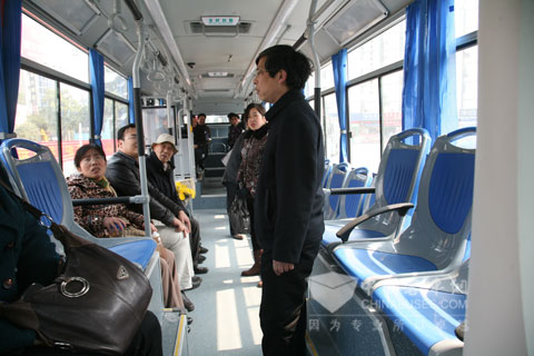 passengers in electric bus