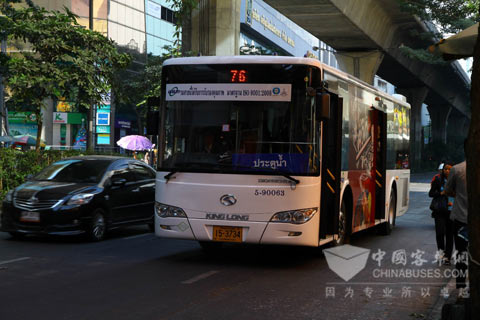 King Long CNG bus in Bangkok