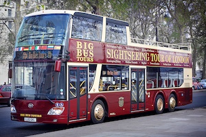 Ankai double-deckers in London