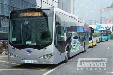 BYD 100% electric models K9 buses