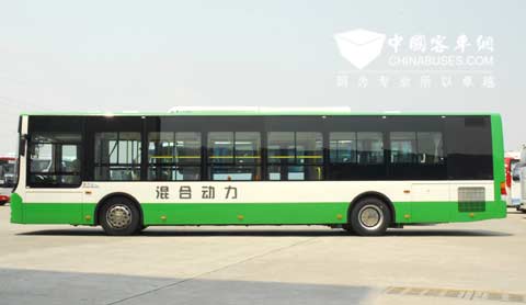 Golden Dragon 12 meters long hybrid bus