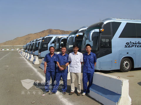 The after-sales service team of King Long in Saudi