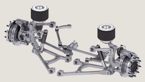 The RL 75 EC low-floor independent suspension from ZF