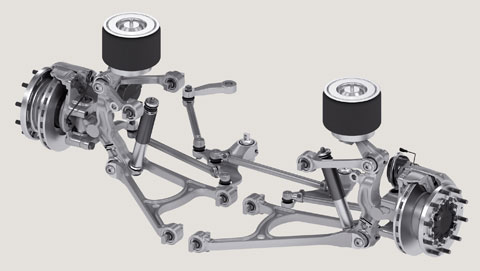 The RL 75 EC low-floor independent suspension from ZF 