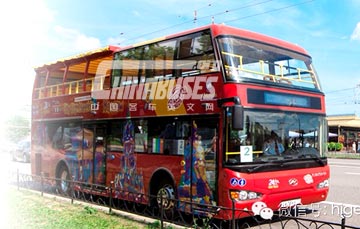 Higer Double-decker Tour Bus Operates on Red Square in Moscow 