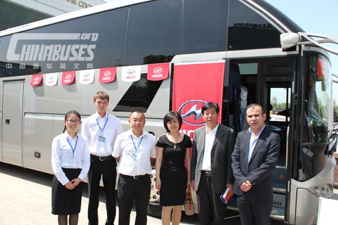 Higer Bus Showed at Kazakhstan International Auto Parts Exhibition 