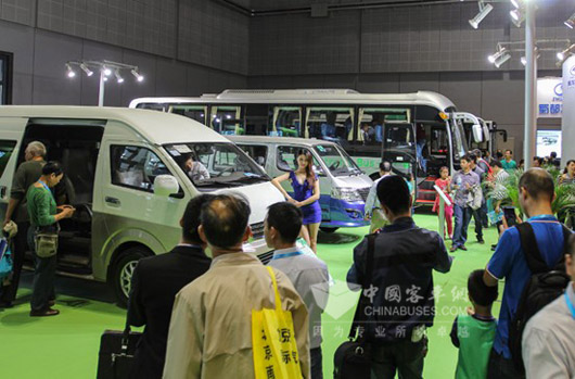 King Long Stages Light Bus Kaige L at China International Auto Products Expo