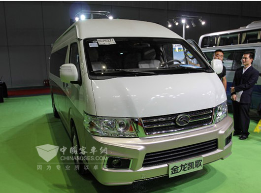 King Long Stages Light Bus Kaige L at China International Auto Products Expo