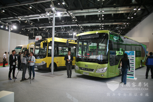 Ankai Stages at 2014 China International Energy-saving and New Energy Vehicle Exhibition