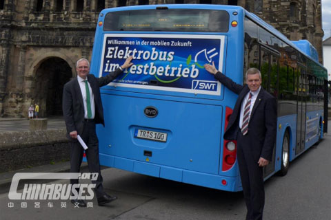 Further German Trial for BYD’s Pure Electric Bus  