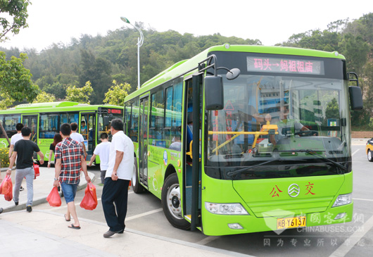 Golden Dragon Electric Buses Arrive at Meizhou Island 