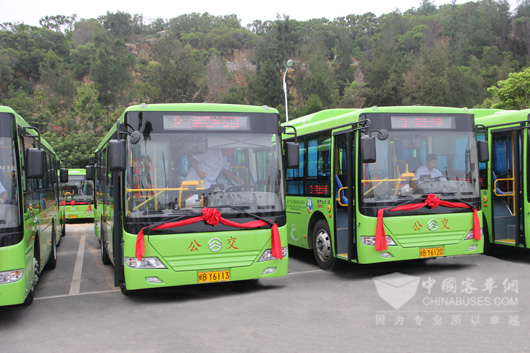  Golden Dragon Electric Buses Arrive at Meizhou Island 