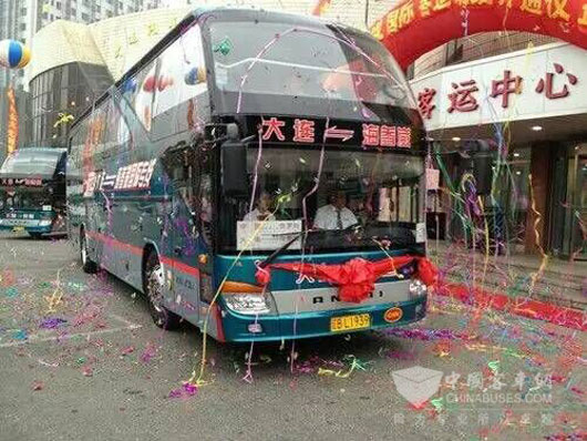 Ankai Luxury Coach Put in Operation on Liaoning’s first International Bus Route