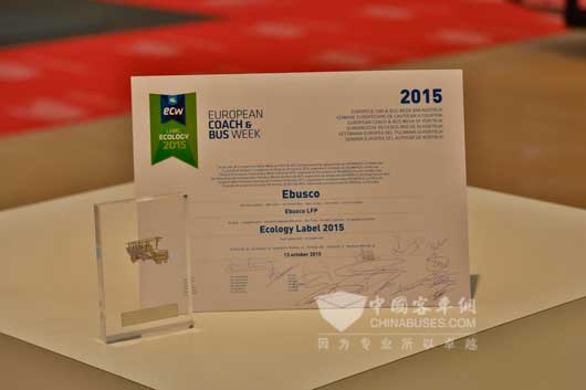 Golden Dragon Bus Won Ecology Label 2015 