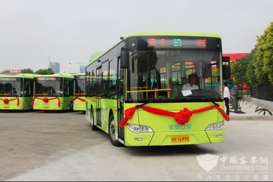300 Units King Long Plug-in Hybrid Buses Delivered to Huai’an for Operation 